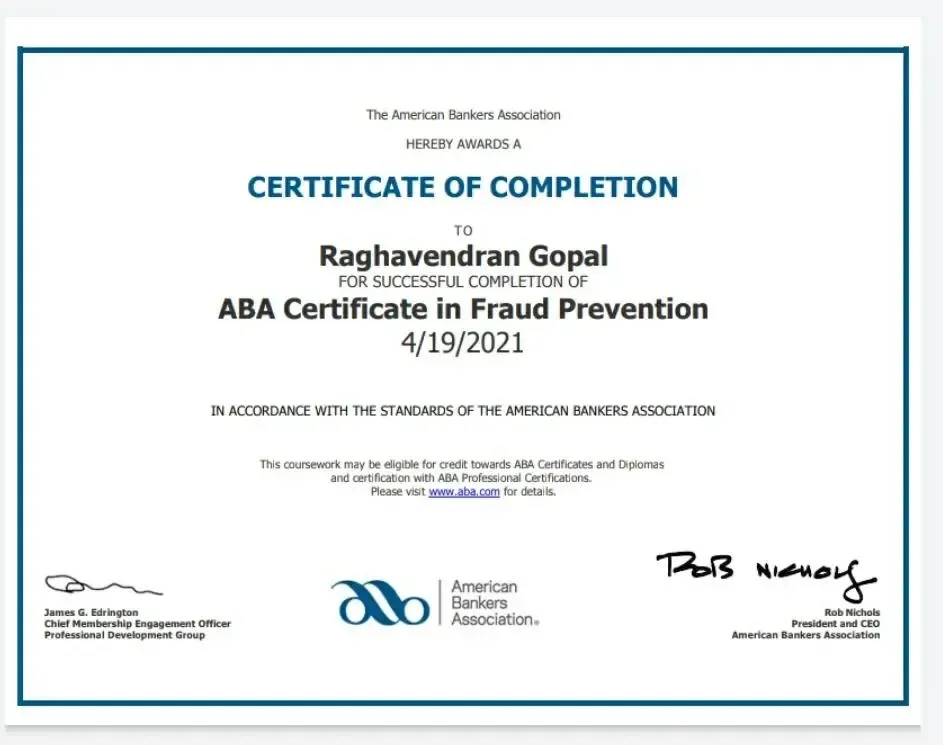 Certificate